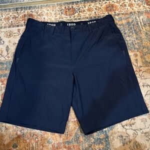 Izod Dark Blue Men's Flat Front Shorts